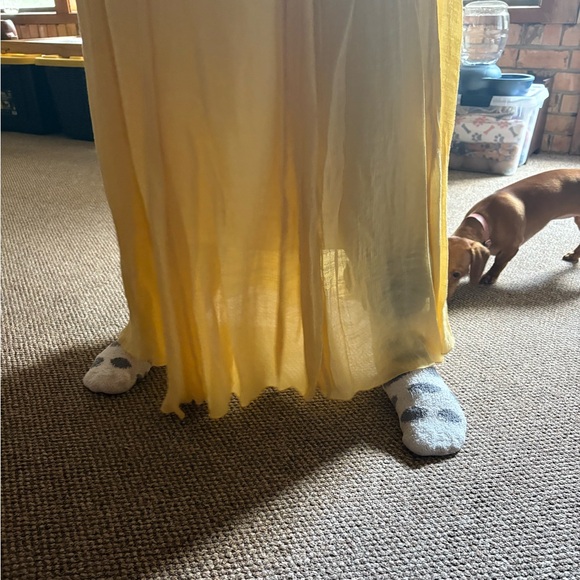 Yellow Accordion Maxi Skirt by New Direction - Picture 4 of 4